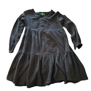 Dip Black Bishop Sleeve Tiered Sundress